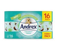 Andrex Toilet Rolls Coconut Fresh X16, 2 Ply Toilet Tissue Paper