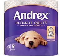 Andrex® Ultimate Quilts Standard Roll Toilet Tissue 3 Ply 04474132 Pack of 36 Toilet Rolls