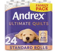 Andrex Ultimate Quilts Toilet Paper 24 Rolls Air Pocket Technology for Soft