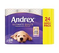 Andrex Ultimate Quilts Toilet Paper 3 Ply 04475901 Pack of 24