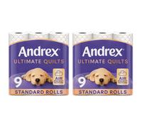 Andrex Ultimate Quilts Toilet Paper 9 Rolls Air Pocket Technology for Soft
