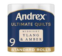 Andrex Ultimate Quilts Toilet Roll with Midnight Ylang & Amber Fragrance, 9 Rolls (155 Sheets)