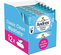 Andrex Washlets Flushable Toilet Tissue Wipes - 12 Packs (40 Wipes Per Pack, Total 480 Wipes) by Andrex