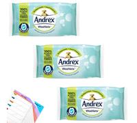 Andrex Wipe Flushable Aloe Vera Washlets | Wet Wipes Gentle Cleansing | Fine to Flush Toilet Tissue | Biodegradable Rapid Disperse | 36 wipes per Pack