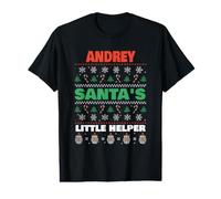 Andrey Santa's Little Helper Funny Andrey Name Christmas Value Graphic T-Shirt