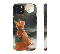 Andriez Orange Cat in Traditional Robe Under Full Moon - Matte Tough Case - Compatible with iPhone 13