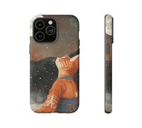 Andriez Orange Cat in Traditional Robe Under Full Moon - Matte Tough Case - Compatible with iPhone 14 Pro Max