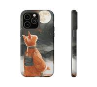 Andriez Orange Cat in Traditional Robe Under Full Moon - Matte Tough Case - Compatible with iPhone 14 Pro Max