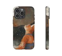 Andriez Orange Cat in Traditional Robe Under Full Moon - Matte Tough Case - Compatible with iPhone 15 Pro Max