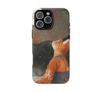 Andriez Orange Cat in Traditional Robe Under Full Moon - Matte Tough Case - Compatible with iPhone 16 Pro Max