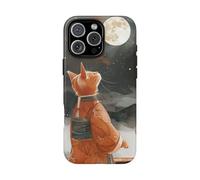 Andriez Orange Cat in Traditional Robe Under Full Moon - Matte Tough Case - Compatible with iPhone 16 Pro Max