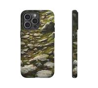 Andriez Rocky Mountain Pathway Nature Scene - Matte Tough Case - Compatible with iPhone 15 Pro Max Green