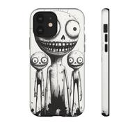 Andriez Slimy Monster Trio Line Art - Matte Tough Case - Compatible with iPhone 12 Black
