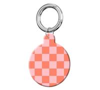 ANDRIU Compatible with Case Airtag Cover,Scratch-Resistant Cover with Loop Keychain Holder, Replacement Tracker Case for Wallet, Luggage, Dogs, and Pets(Pink Red Checkerboard)