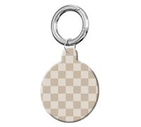 ANDRIU Compatible with Case Airtag Cover,Scratch-Resistant Cover with Loop Keychain Holder, Replacement Tracker Case for Wallet, Luggage, Dogs, and Pets(Beige Checkered)