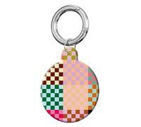 ANDRIU Compatible with Case Airtag Cover,Scratch-Resistant Cover with Loop Keychain Holder, Replacement Tracker Case for Wallet, Luggage, Dogs, and Pets(Colorful Checkered)