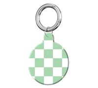 ANDRIU Compatible with Case Airtag Cover,Scratch-Resistant Cover with Loop Keychain Holder, Replacement Tracker Case for Wallet, Luggage, Dogs, and Pets(Green White Checkered)