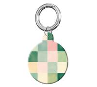 ANDRIU Compatible with Case Airtag Cover,Scratch-Resistant Cover with Loop Keychain Holder, Replacement Tracker Case for Wallet, Luggage, Dogs, and Pets(Pink Green Checkered)
