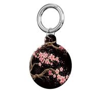 ANDRIU Compatible with Case Airtag Cover,Scratch-Resistant Cover with Loop Keychain Holder, Replacement Tracker Case for Wallet, Luggage, Dogs, and Pets(Cherry Blossom Branch)