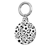 ANDRIU Compatible with Case Airtag Cover,Scratch-Resistant Cover with Loop Keychain Holder, Replacement Tracker Case for Wallet, Luggage, Dogs, and Pets(Soccer Ball)