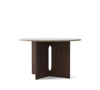 Androgyne Dining Table Ø120 cm Dark Stained Oak/Kunis Breccia Sand