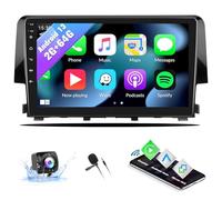 Android 11 Car Stereo Radio for Honda Civic 2016 2017 2018 2019 2020 with Wireless Apple CarPlay Android Auto 2G+32G 9 Inch Touchscreen Bluetooth GPS Navigation WiFi HiFi FM Backup Camera MIC