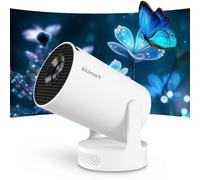 Android 11 Mini Projector 4K, 1080P Full HD Smart WiFi 6 & BT 5.4, 180° Swivel, Portable Outdoor Movie Projector for Phone/Laptop/TV Stick