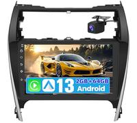 Android 13 Car Radio [2GB+64GB] Compatible with Toyota Camry 2012 2013 2014, 10 Inch Touch Screen with GPS/FM/WiFi/USB/Reversing Camera, Support SWC Wireless CarPlay Android Auto