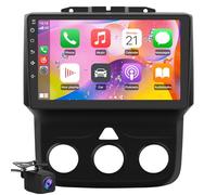 Android 13 Car Radio for Dodge RAM 1500 2500 3500 2013-2018 with Wireless CarPlay Android Auto, 9'' Touch Screen Radio Replacement 2G Ram 32G ROM(Only fit Manual AC)
