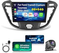 Android 13 Car Stereo for Ford Transit Tourneo Custom 2013-2021 4G RAM+64G ROM, 9'' IPS Touch Screen Car Radio with Wireless Carplay/Android Auto,GPS, WiFi, Bluetooth5.2, Support OBD2/DVR/DSP