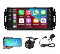 Android 13 Car Stereo for Jeep Wrangler 2007 2008-2017, 2 Din Carplay Android Auto with 7" Touchscreen GPS Sat Navi Bluetooth EQ Wifi FM RDS Mirror Link Voice Control SWC DAB+ Backup Camera Mic, 2+32G