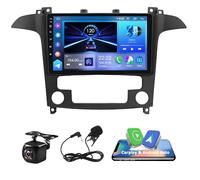 Android 13 Car Stereo Radio for Ford S-Max 2007-2015 w/Wireless Carplay & Android Auto 2G+32G Double-Din Car Stereo Radio 9 Inch Touch Screen Car GPS Navigation Headunit BT WiFi FM/RDS SWC