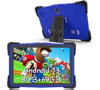 Android 13 Kids Tablet 10 inch Tablet for Kids, 8GB RAM 64GB ROM Toddler Tablets, 8MP Dual Camera, Educational Games Parental Control, Tablet with Kids Software Pre-Installed Kid-Proof IWAWA APP