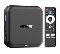 Android 14.0 TV Box 2025, Android Box 2GB RAM 16GB Flash RK3518 Quad-Core Wi-Fi 6 Dual-band 2.4G/5.8G Wi-Fi 4K TV Box H.265 Bluetooth 5.0 USB 3.0 100M Ethernet with Voice Remote