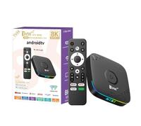 Android 14.0 TV Box,8K MINI Box, 2GB RAM 16GB ROM, RK3518 Quad-Core 64bit,Dual WiFi 2.4G/5.8G, HDMI, 4K HDR，Voice Remote，3D Movie Player,RGB Color Changing Light for TV Box