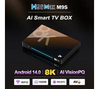 Android 14.0 TV Box, H96 MAX M9S RK3576 Quad-Core 64Bit Cortex-A53 Support 2.4G /5G Dual Wifi6, 8K 10/100M Ethernet HDMI 2.0 USB 3.0/2.0 Set-Top Box,8GB+128GB