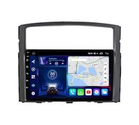 Android 14 Car Navigation in-Dash Car Audio Receiver For Mitsubishi Pajero 2006-2014 Double Din 9 Inch Touch Screen Car Stereo with Sat Nav Bluetooth Handsfree RDS SWC+Backup Camera+MIC(T1 8Core 8+128