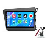 Android 14 Car Radio Sat Navi for H-onda Civic LHD/RHD(2012-2015) 9 Inch Touchscreen Multimedia Player with Wireless Carplay GPS Navigation FM RDS Bluetooth 5G-WiFi SWC DSP,M200S