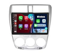 Android 14 Car Stereo 10 inch HD IPS Touch Screen Car Radio for Honda City 2008-2013 with Wireless Carplay Android Auto GPS Bluetooth WIFI SWC FM + AHD Backup Camera(A,U2 Pro(2+32))