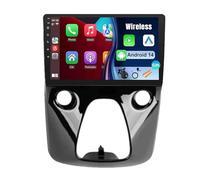 Android 14 Car Stereo 10 inch HD IPS Touch Screen Car Radio for Toyota Aygo/Peugeot 108/Citroen C1 2014+ with Wireless Carplay Android Auto GPS Bluetooth WIFI SWC FM + AHD Backup Camera(U2(2+32))