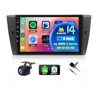 Android 14 Car Stereo 2 Din for BMW 3 Series E90 E91 E92 E93 2005-2012 with carplay Android Auto 9in Touchscreen Bluetooth EQ WiFi GPS Navi Mirrorlink Backup Camera, 2+32G
