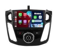 Android 14 Car Stereo 9 inch HD IPS Touch Screen Car Radio for Ford Focus 2012-2018 with Wireless Carplay Android Auto GPS Bluetooth WIFI SWC FM + AHD Backup Camera(U2(2+32))