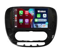 Android 14 Car Stereo 9 inch HD IPS Touch Screen Car Radio for KIA Soul 2014-2018 with Wireless Carplay Android Auto GPS Bluetooth WIFI SWC FM + AHD Backup Camera(U2 Pro(2+32))