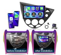 Android 14 Car Stereo for Ford Focus MK1 1998 1999 2000 2001 2002 2003 2004 Carplay GPS Navigation 9inch Car Radio Audio Receiver with Bluetooth Mirror Link SWC AHD Reverse Camera 2+32GB