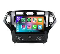 Android 14 Car Stereo for Ford Mondeo MK4 2007-2014 with Wireless Carplay, 9'' Touchscreen Car Radio with WiFi Mirror Link GPS Bluetooth FM RDS Radio DSP EQ SWC+AHD Backup Camera(F1,4Core(1+32GB))