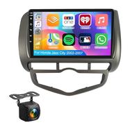 Android 14 Car Stereo for Honda Jazz City 2002-2007 with Wireless Carplay & Android Auto Car Radio with Bluetooth WIFI FM RDS GPS Sat Nav SWC AHD Backup Camera Mic(S-2(2G+32G))