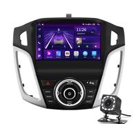 Android 14 Double Din 9'' Car Stereo for Ford Focus 3 MK3 (2011-2017) GPS Navigation, Bluetooth, USB, FM Radio, Steering Wheel Controls, Plug & Play, RCA Output