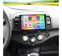 Android 14 Double Din Car Stereo for Nissan Micra 2002-2009 with CarPlay Wireless Android Auto Sat Nav 10.1" HD Touch Screen Upgrade with GPS WiFi FM RDS Bluetooth SWC Backup Camera