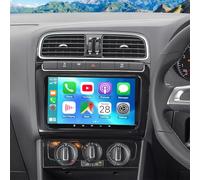 Android 14 Double Din Car Stereo for Volkswagen Polo 2010-2014 with CarPlay Wireless Android Auto Sat Nav 9 Inch HD Touch Screen Car Radio Head Unit GPS WiFi FM RDS Bluetooth SWC Backup Camera