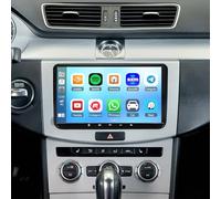 Android 14 Double Din Car Stereo for VW Passat 2006-2015 with CarPlay Wireless Android Auto Sat Nav 9 Inch HD Touch Screen Car Radio Head Unit GPS Sat Nav WiFi FM RDS Bluetooth SWC Backup Camera